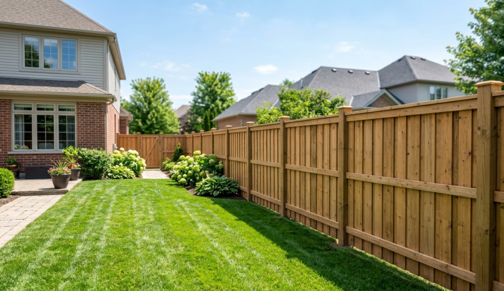 wooden fence yard